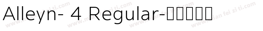 Alleyn- 4 Regular字体转换